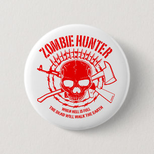 Bóton Redondo 5.08cm Botão do caçador do zombi