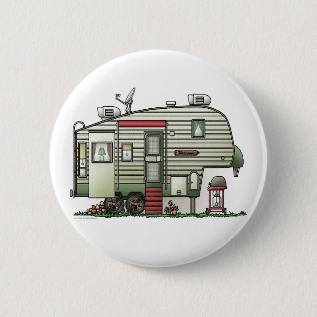 Bóton Redondo 5.08cm Botão do campista da roda da alta tecnologia 5o (Frente)