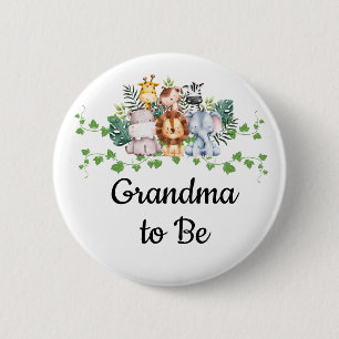 Bóton Redondo 5.08cm Botão do Chá de fraldas Safari