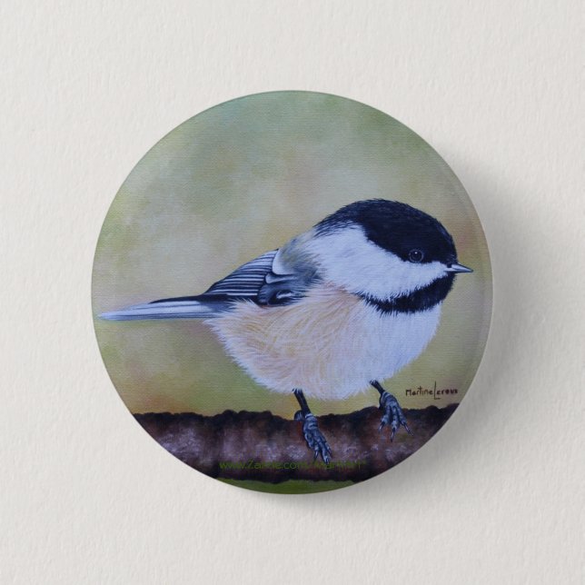 Bóton Redondo 5.08cm Botão do Chickadee (Frente)