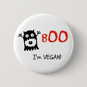 Bóton Redondo 5.08cm Botão do Dia das Bruxas do Vegan