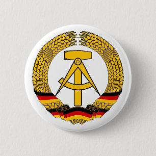 Bóton Redondo 5.08cm Botão do emblema nacional de East Germany