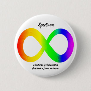 Bóton Redondo 5.08cm Botão do Espectro do Autismo