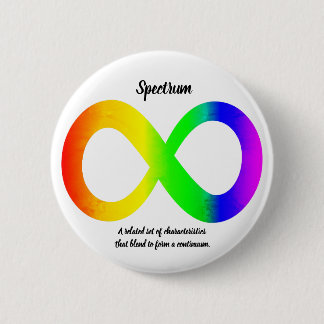 Bóton Redondo 5.08cm Botão do Espectro do Autismo