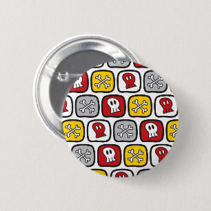 Bóton Redondo 5.08cm Botão do favor do miúdo dos crânios e dos ossos