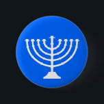 Bóton Redondo 5.08cm Botão do feriado de Menorah<br><div class="desc">Botão do feriado de Hanukkah Menorah</div>
