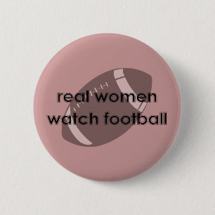 Bóton Redondo 5.08cm Botão do futebol do relógio das mulheres reais