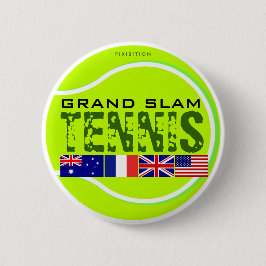 Bóton Redondo 5.08cm Botão do grand slam do tênis