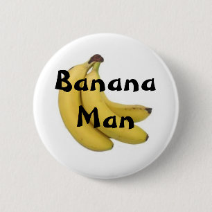 Bóton Redondo 5.08cm Botão do homem da banana