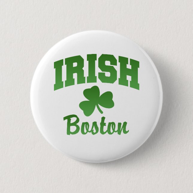 Bóton Redondo 5.08cm Botão do irlandês de Boston (Frente)