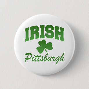 Bóton Redondo 5.08cm Botão do irlandês de Pittsburgh