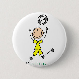 Bóton Redondo 5.08cm Botão do jogador de futebol do menino