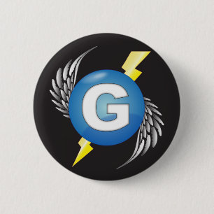Bóton Redondo 5.08cm Botão do logotipo "G"