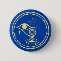 Botão do Logotipo Grail da Atlantis - Quadrante Az