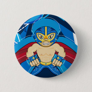 Bóton Redondo 5.08cm Botão do lutador de Luchador do mexicano