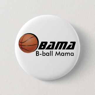 Bóton Redondo 5.08cm Botão do Mama de Obama Bball