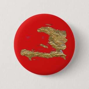 Bóton Redondo 5.08cm Botão do mapa de Haiti