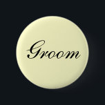 Bóton Redondo 5.08cm Botão do marfim do noivo<br><div class="desc">Botão do marfim do noivo</div>