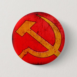 Bóton Redondo 5.08cm Botão do martelo e da foice de URSS do comunismo