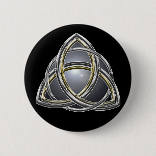 Bóton Redondo 5.08cm Botão do nó 2 da trindade