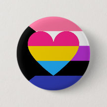 Botão do orgulho de Genderfluid Panromantic