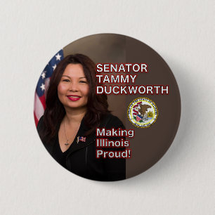 Bóton Redondo 5.08cm Botão do orgulho do senador Tammy Duckworth