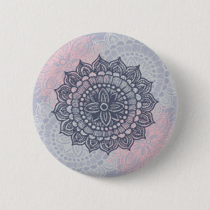 Bóton Redondo 5.08cm Botão do ornamento do Tracery da mandala