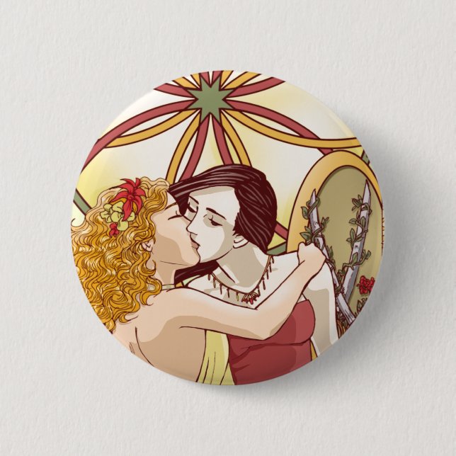 Bóton Redondo 5.08cm Botão do paraíso de uma outra menina (Frente)