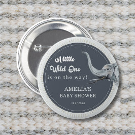 Bóton Redondo 5.08cm Botão do Partido do Chá de fraldas do Elefante Saf