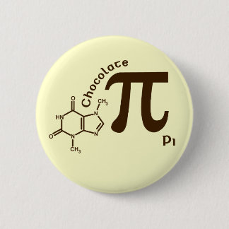 Bóton Redondo 5.08cm Botão do Pi do chocolate do dia do Pi