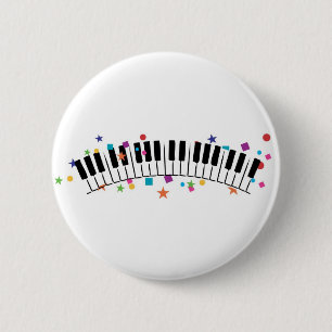 Bóton Redondo 5.08cm Botão do piano dos confetes