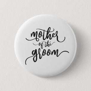 Bóton Redondo 5.08cm Botão do Pin da Caligrafia de Casamento da Mãe