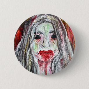 Bóton Redondo 5.08cm Botão do Pin da menina do zombi