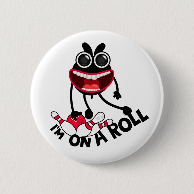 Bóton Redondo 5.08cm Botão do Pino Coelho da boliche (Frente)