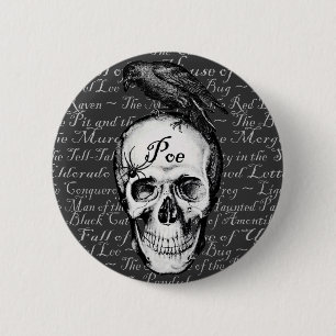 Bóton Redondo 5.08cm Botão do ponto de entrada do corvo