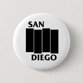Bóton Redondo 5.08cm Botão do punk da paródia de San Diego/bandeira
