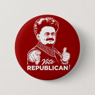 Bóton Redondo 5.08cm Botão do republicano do voto de Trotsky