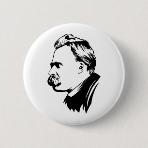 Bóton Redondo 5.08cm Botão do retrato de Frederich Nietzsche