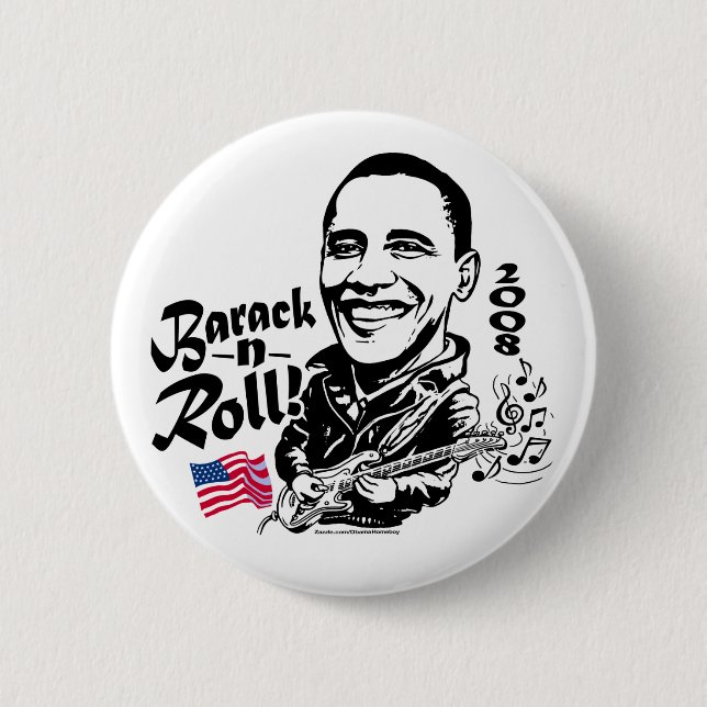 Bóton Redondo 5.08cm Botão do rolo de Barack N (Frente)