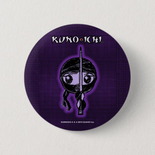 Bóton Redondo 5.08cm Botão do roxo de KUNOICHI