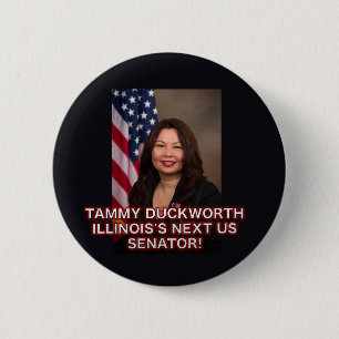 Bóton Redondo 5.08cm Botão do senador Illinois de Tammy Duckworth E.U.