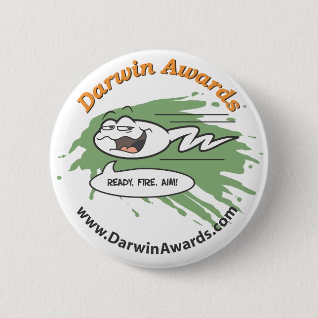 Bóton Redondo 5.08cm Botão do Spermatozoid: Pronto, fogo, alvo! (Frente)