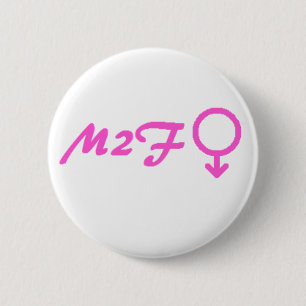 Bóton Redondo 5.08cm Botão do transgender de M2F