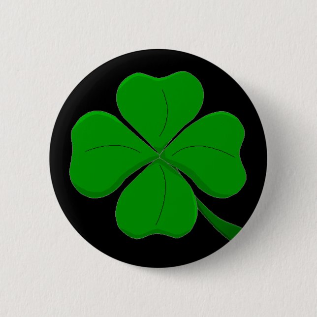 Bóton Redondo 5.08cm Botão do trevo de quatro folhas (Frente)