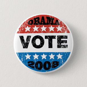 Bóton Redondo 5.08cm Botão do voto 2008 de Obama