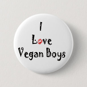 Bóton Redondo 5.08cm Botão dos Vegans do amor