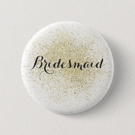 Bóton Redondo 5.08cm Botão Dourado Bridesmaid da Glitter