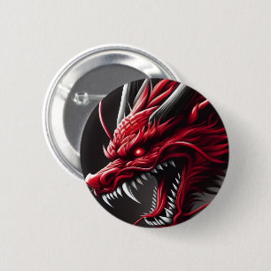 Bóton Redondo 5.08cm Botão Dragão Vermelho
