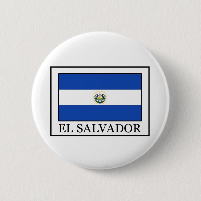 Bóton Redondo 5.08cm botão El Salvador (Frente)