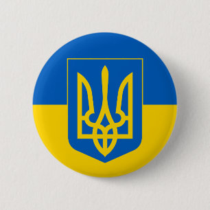 Bóton Redondo 5.08cm botão emblem ukraine